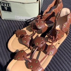 Frye gladiator sandals. Size 9.5 new in box